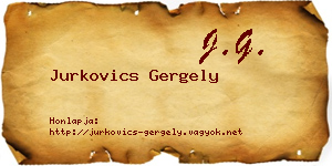 Jurkovics Gergely névjegykártya